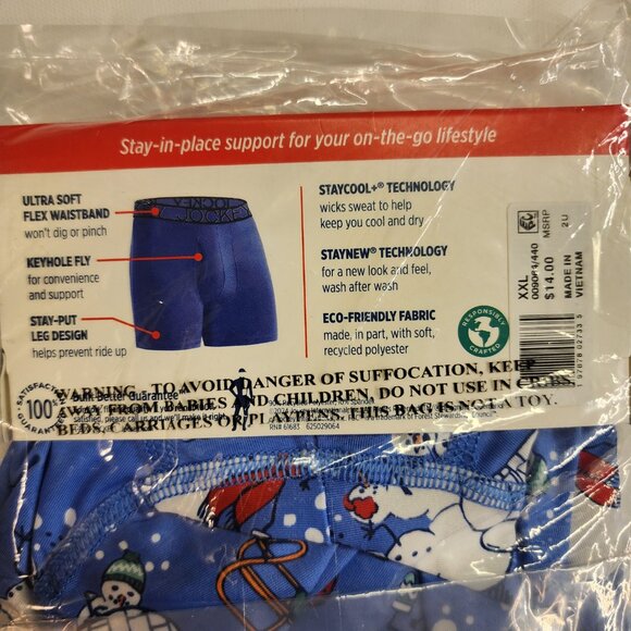 Jockey Stretch Staycool Active Holiday Snowman Fight Boxer Brief - XXL - Picture 5 of 5